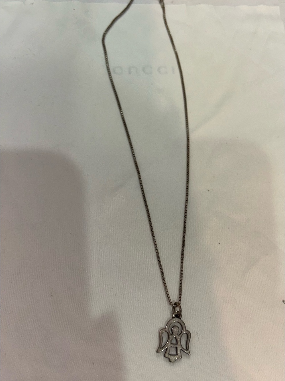 James Avery Silver Angel Pendant Necklace